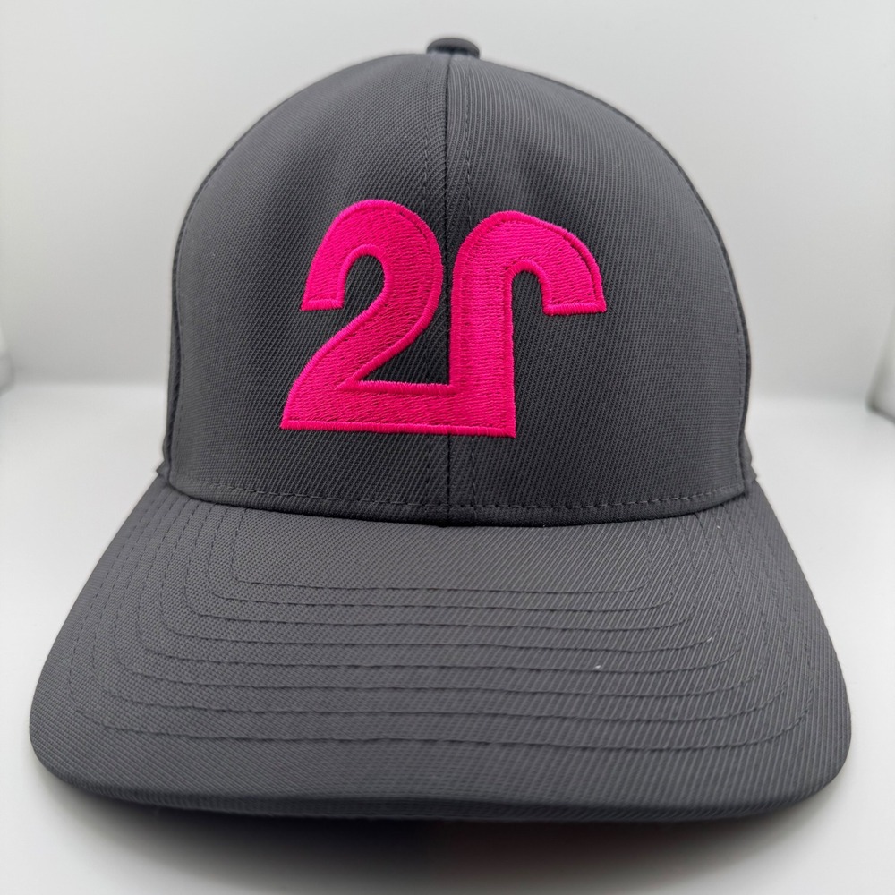 G/FORE Snapback Hat Mens OSFM Gray Pink Excellent 110 Flexfit Tech Golf Cap